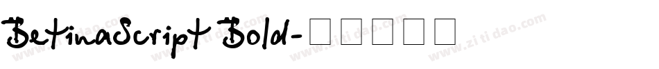 BetinaScript Bold字体转换